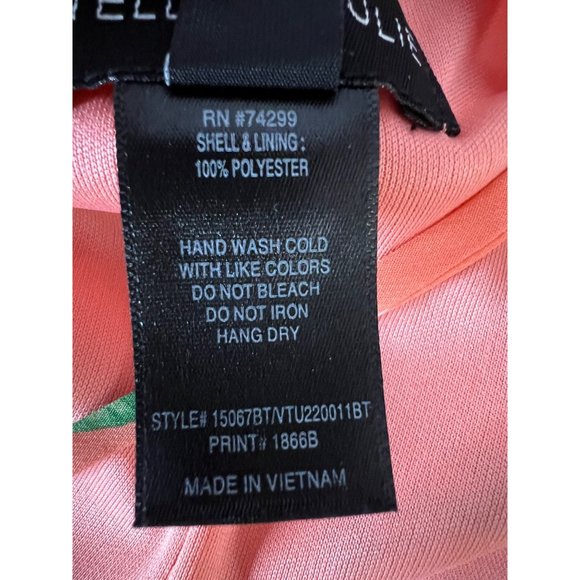 Stella & Julie Dress Orange Floral size 12 asymmetric hem lined sleeveless - Picture 12 of 12